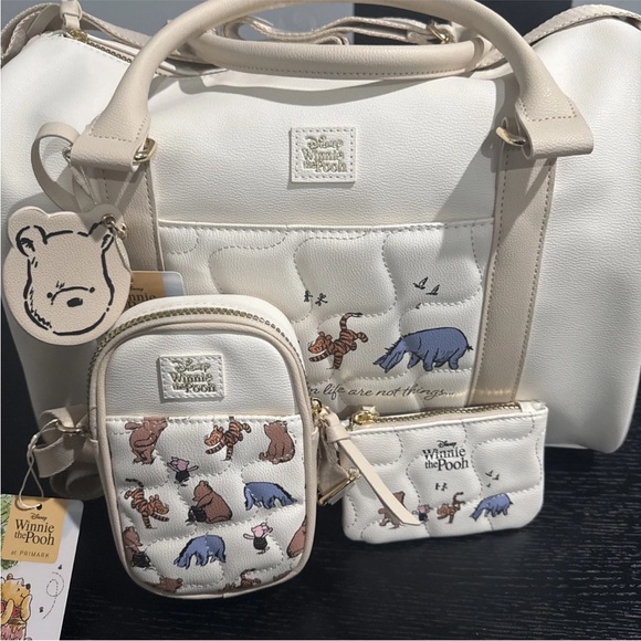 Bundle Of 3 Winnie the Pooh X Primark  Weekender Bag, Crossbody, And Coin Purse - Picture 5 of 7